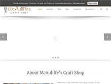 Tablet Screenshot of mcauliffescraftshop.com